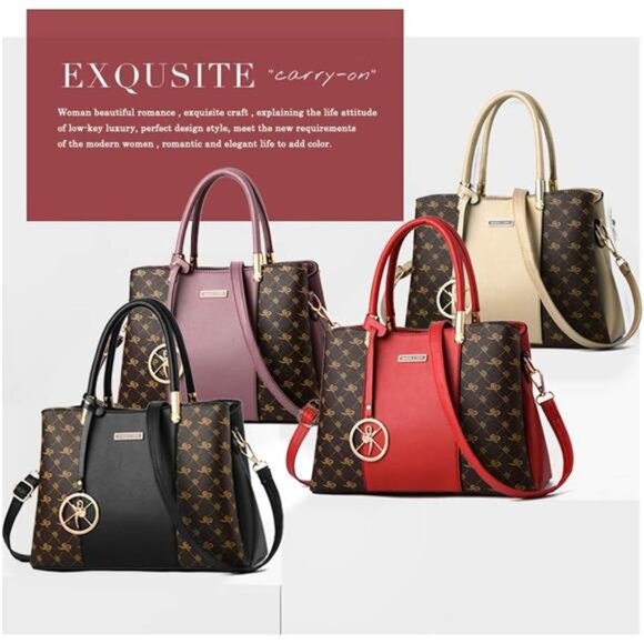 Women Purses and Handbags Top Handle Satchel Shoulder Bags Messenger - Picture 5 of 7